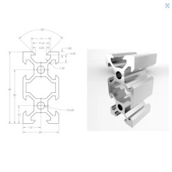 2040 V-Slot Aluminum Extrusion Profiles 100-2000mm EU Standard Aluminum Linear Rail Guide for CNC Router Machine 3D Printer