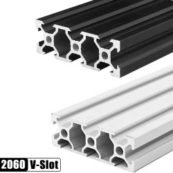 2060 V-Slot Aluminum Extrusion Profiles 100-2000mm EU Standard Aluminum Linear Rail Guide for CNC Router Machine 3D Printer