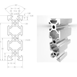 2060 V-Slot Aluminum Extrusion Profiles 100-2000mm EU Standard Aluminum Linear Rail Guide for CNC Router Machine 3D Printer