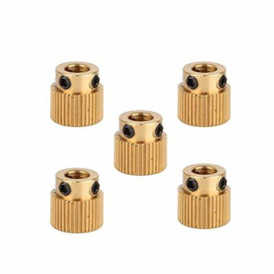 Brass Gear Extruder Wheel 40 Teeth 5mm Bore for Creality CR-10, CR-10S, Ender 3 Pro, Ender 3 V2 3D Printer Parts