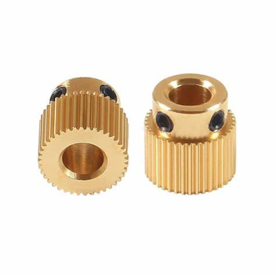 Brass Gear Extruder Wheel 40 Teeth 5mm Bore for Creality CR-10, CR-10S, Ender 3 Pro, Ender 3 V2 3D Printer Parts