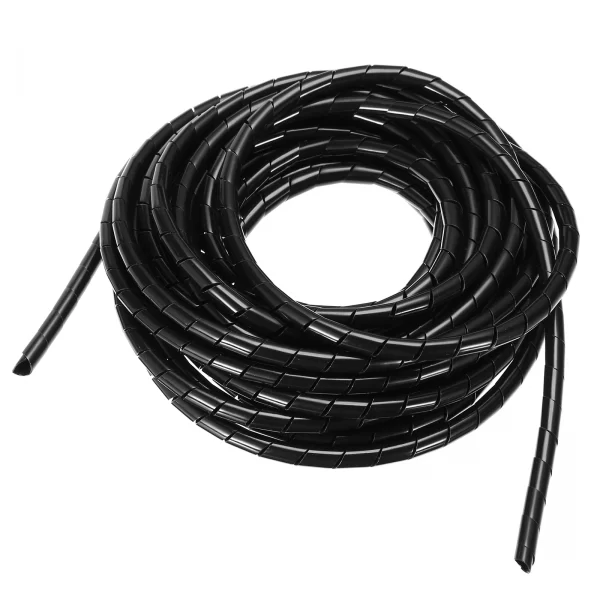 5M-10M-Black-White-Spiral-Wrapping-Wire-Organizer-Sheath-Tube-Flexible-Manage-Cord-6mm-Wire-Cable