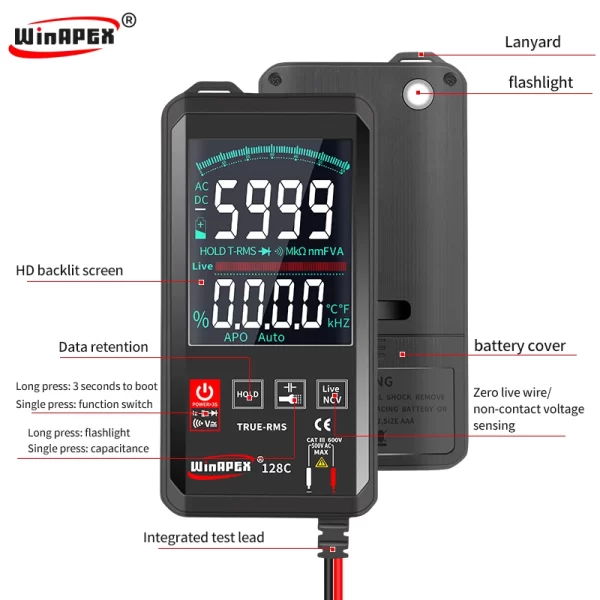 2021-New-Multimeter-Digital-HY128A-128B-128C-Pocket-Tunts-AC-DC